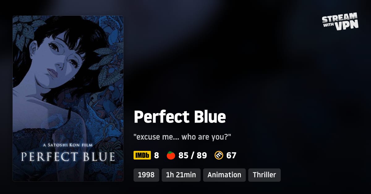 Perfect Blue - Where to stream Perfect Blue